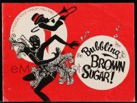 6d774 BUBBLING BROWN SUGAR stage play souvenir program book '76 Broadway, wonderful cover art!