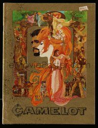6d779 CAMELOT souvenir program book '68 Bob Peak art of Harris as Arthur & Redgrave as Guenevere!