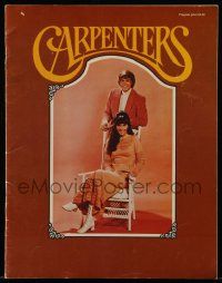 6d783 CARPENTERS music concert souvenir program book '70 Richard & Karen performing live!