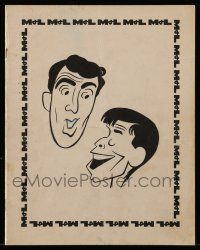 6d797 DEAN MARTIN/JERRY LEWIS stage show souvenir program book '50s early images of the comedy duo!