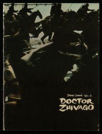 6d801 DOCTOR ZHIVAGO 36pg souvenir program book '65 Omar Sharif, Julie Christie, David Lean epic!