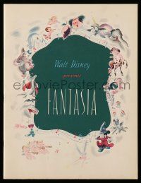 6d811 FANTASIA souvenir program book '42 Mickey Mouse, Walt Disney musical cartoon classic!