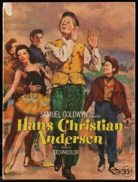 6d843 HANS CHRISTIAN ANDERSEN souvenir program book '53 art of Danny Kaye playing invisible flute!