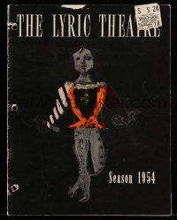 6d889 LYRIC THEATRE SEASON 1954 souvenir program book '54 upcoming performances in Chicago!