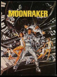 6d897 MOONRAKER souvenir program book '79 Roger Moore as James Bond, Lois Chiles, Richard Kiel!