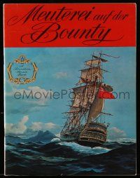 6d900 MUTINY ON THE BOUNTY German export English souvenir program book '62 different images!