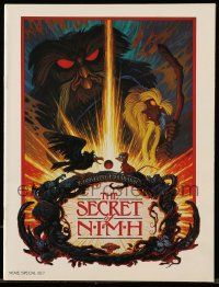 6d947 SECRET OF NIMH souvenir program book '82 Don Bluth, mouse fantasy cartoon Tim Hildebrandt art!