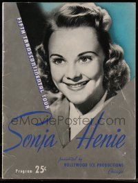 6d849 HOLLYWOOD ICE REVUE souvenir program book '41 Sonja Henie & Walt Disney, who is pictured!