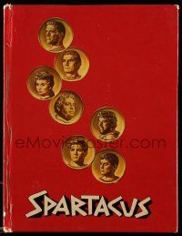 6d962 SPARTACUS hardcover souvenir program book '61 Stanley Kubrick, art of top cast on gold coins!
