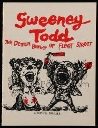 6d971 SWEENEY TODD stage play souvenir program book '79 music by Stephen Sondheim, Fraver art!