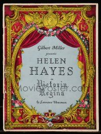 6d989 VICTORIA REGINA stage play souvenir program book '38 starring Helen Hayes on Broadway!