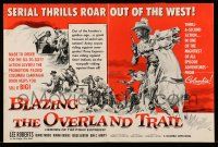 6d214 BLAZING THE OVERLAND TRAIL promo brochure '56 Heroes of the Pony Express, explosive serial!