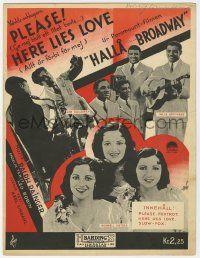 6d517 BIG BROADCAST Swedish sheet music '32 Cab Calloway, Mills Brothers, Boswell Sisters, Please!
