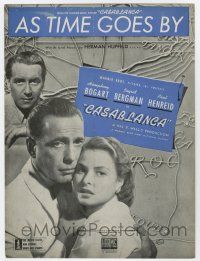 6d521 CASABLANCA sheet music '42 Humphrey Bogart, Ingrid Bergman, Curtiz, classic As Time Goes By!