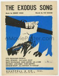 6d532 EXODUS sheet music '61 art of hand raising rifle by Saul Bass, the main theme song!