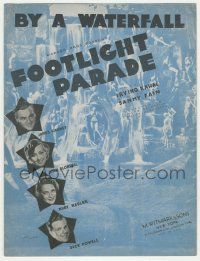 6d535 FOOTLIGHT PARADE sheet music '33 James Cagney, Joan Blondell, Ruby Keeler, By a Waterfall!