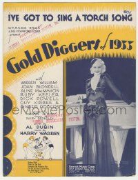 6d543 GOLD DIGGERS OF 1933 sheet music '33 sexy Ginger Rogers, I've Got to Sing a Torch Song!