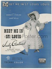6d567 MEET ME IN ST. LOUIS sheet music '44 Judy Garland, classic, Meet Me in St. Louis, Louis!