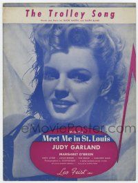 6d566 MEET ME IN ST. LOUIS sheet music '44 Judy Garland, classic musical, The Trolley Song!