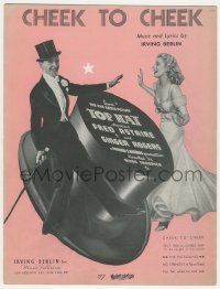 6d613 TOP HAT sheet music '35 wonderful image of Fred Astaire & Ginger Rogers, Cheek to Cheek!