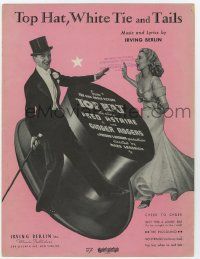 6d612 TOP HAT sheet music '35 Fred Astaire & Ginger Rogers, Top Hat, White Tie and Tails!