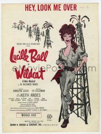 6d622 WILDCAT sheet music '60 Lucille Ball on the Broadway stage, Hey, Look Me Over!