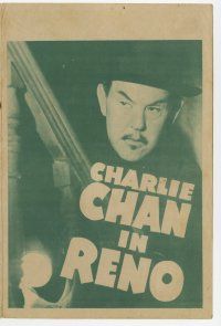 6d344 CHARLIE CHAN IN RENO herald '39 great image of Asian detective Sidney Toler & title!