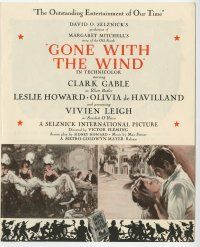 6d363 GONE WITH THE WIND herald '39 Clark Gable, Vivien Leigh, Leslie Howard, Olivia de Havilland!