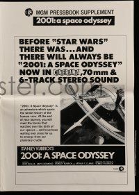 6d145 2001: A SPACE ODYSSEY Cinerama pressbook supplement R77 Kubrick's classic is like Star Wars!