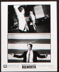 6d321 BULWORTH presskit w/ 4 stills '98 directed by Warren Beatty, cool political artwork!