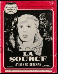 6d189 VIRGIN SPRING French trade ad '60 Ingmar Bergman's Jungfrukallan, Max von Sydow, Valberg
