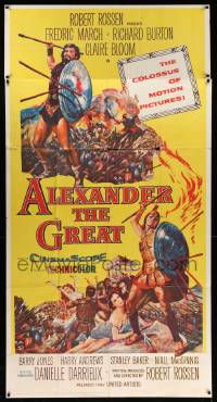 6f043 ALEXANDER THE GREAT 3sh '56 art of Richard Burton & Frederic March as Philip of Macedonia!