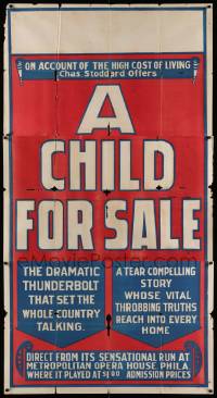 6f063 CHILD FOR SALE 3sh '21 a tear compelling story whose throbbing truths reach into every home!