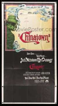 6f064 CHINATOWN int'l 3sh '74 art of Jack Nicholson & Faye Dunaway by Jim Pearsall, Roman Polanski