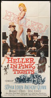 6f094 HELLER IN PINK TIGHTS 3sh '60 sexy blonde Sophia Loren, great gambling image!