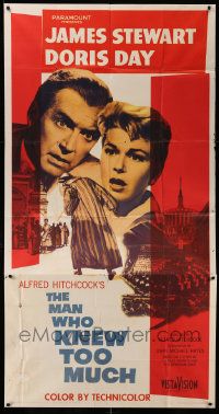 6f118 MAN WHO KNEW TOO MUCH 3sh '56 James Stewart & Doris Day, directed by Alfred Hitchcock!