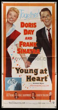6f191 YOUNG AT HEART 3sh '54 great romantic images of Doris Day & Frank Sinatra together!