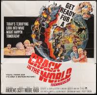 6f205 CRACK IN THE WORLD 6sh '65 atom bomb explodes, thank God it's only a motion picture!