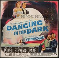6f207 DANCING IN THE DARK 6sh '49 William Powell, Betsy Drake, Mark Stevens, wonderful art!