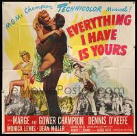 6f209 EVERYTHING I HAVE IS YOURS 6sh '52 full art of Marge & Gower Champion dancing & kissing!