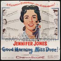 6f214 GOOD MORNING MISS DOVE 6sh '55 artwork of smiling teacher Jennifer Jones + top cast photos!
