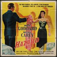 6f217 HAZARD 6sh '48 sexy compulsive gambler Paulette Goddard loses her dress to Macdonald Carey!