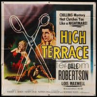 6f219 HIGH TERRACE 6sh '56 Dale Robertson, English mystery that clutches you like a nightmare!