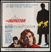 6f224 LISA 6sh '62 Stephen Boyd, beautiful Dolores Hart, The Inspector, cool silhouette art!