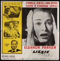 6f225 LIZZIE 6sh '57 Eleanor Parker is a female Jekyll & Hyde times three, which was her real self?