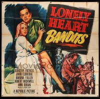 6f226 LONELY HEART BANDITS 6sh '50 full-length art of sexy Dorothy Patrick showing her legs!