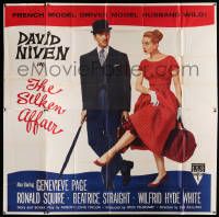 6f242 SILKEN AFFAIR 6sh '56 David Niven is a model husband, sexy Genevieve Page is a French model!