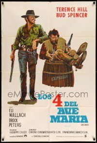 6f684 ACE HIGH Argentinean R70s wacky art of Eli Wallach & Terence Hill, spaghetti western!