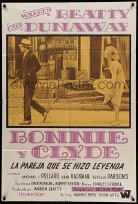 6f704 BONNIE & CLYDE Argentinean '67 crime duo Warren Beatty & Faye Dunaway, Arthur Penn classic!