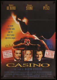 6f715 CASINO Argentinean '96 Martin Scorsese, Robert De Niro with dice, Sharon Stone, Joe Pesci
